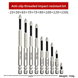 High Magnetic Screwdriver Drill Bit Set - 9Pcs K5 Impact Resistant Non Slip Bit - Magnetic Screwdriver bit Set - Screwdriver drillBit Set - (9pcs)