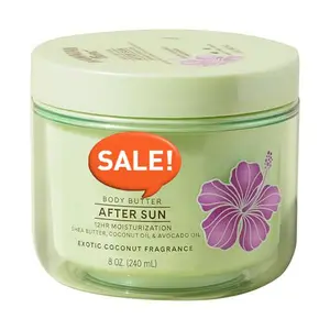 After Sun Body Butter with Coconut Oil, 8oz, After Sun Lotion, Moisturizing Body Lotion, After Sun Moisturizer, Coconut Body Butter, After Sun Care, After Sun Skin Care, 8oz, gift for her and him, couple gift, meaningful gift