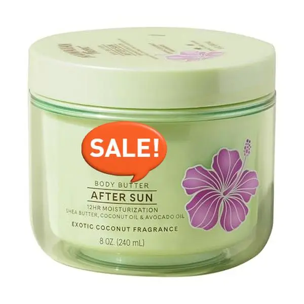 After Sun Body Butter with Coconut Oil, 8oz, After Sun Lotion, Moisturizing Body Lotion, After Sun Moisturizer, Coconut Body Butter, After Sun Care, After Sun Skin Care, 8oz, gift for her and him, couple gift, meaningful gift