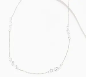 Diamonique x Jennifer Miller 24" Floating Necklace Sterling