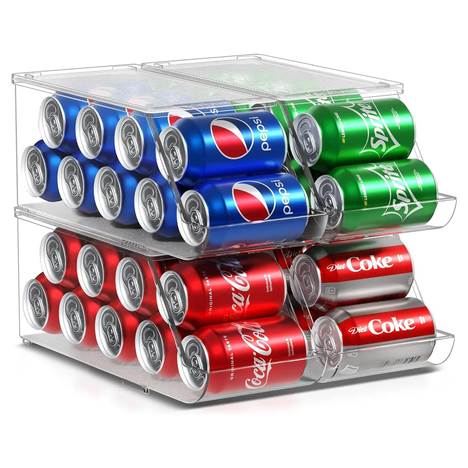 Sorbus 4 Pack Soda Can Organizer - 12 Can DrinkDispenser