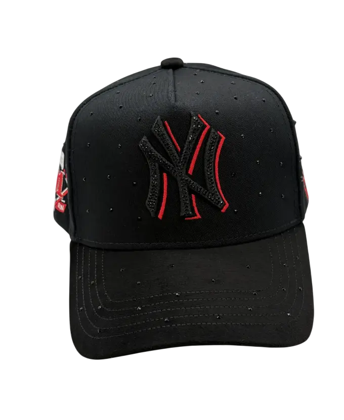 BIG BOSS HATS NY BLACK/RED SNAPBACK BBNYCRYS BKRED