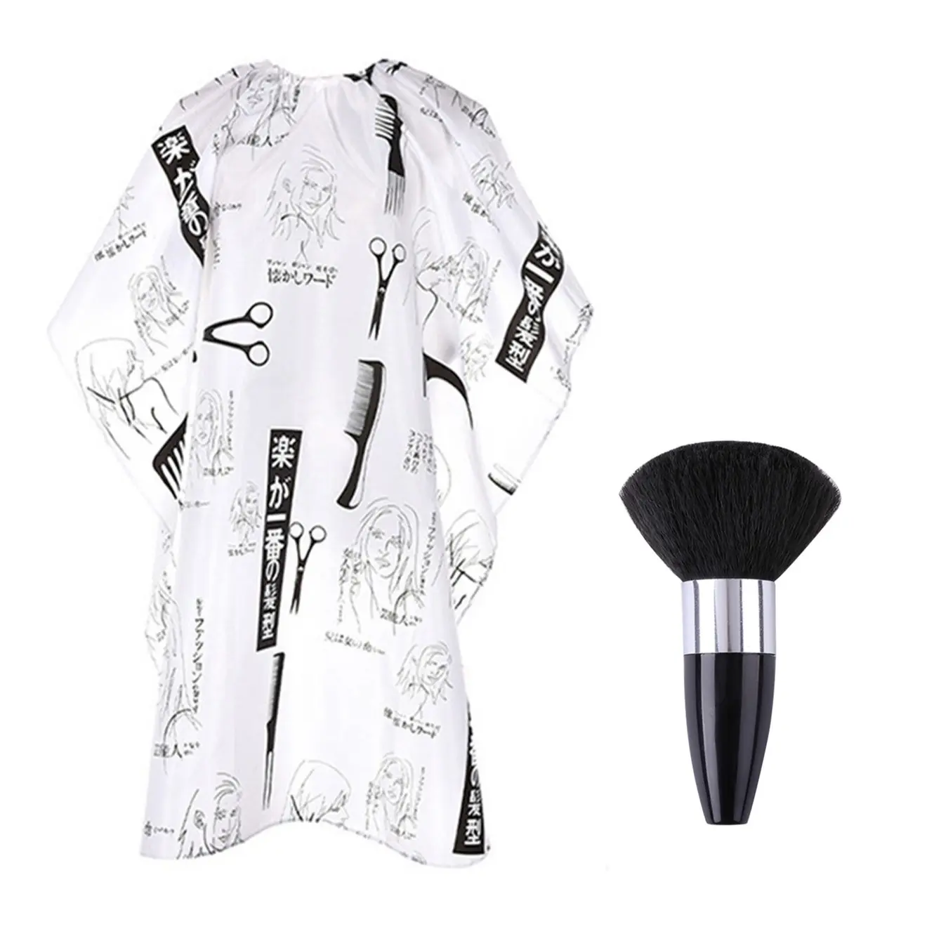 Professional Hairdressing Apron Set, Waterproof Durable Fabric, Adjustable Buckle, Fashion Print, Salon Use, Salon Equipment
