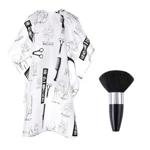 Professional Hairdressing Apron Set, Waterproof Durable Fabric, Adjustable Buckle, Fashion Print, Salon Use