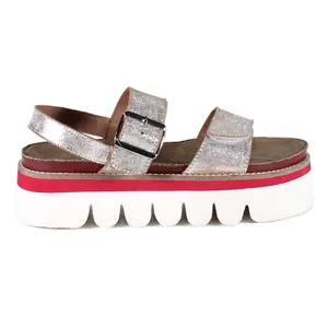 Diba True Womens Roly Poly Metallic Platform Casual Sandals Casual Mid Heel 2-3" - Silver