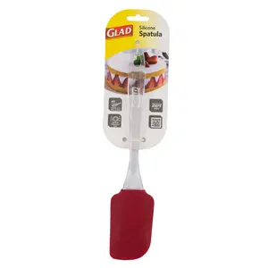 GLAD Silicone Spatula in Red with Clear Handle