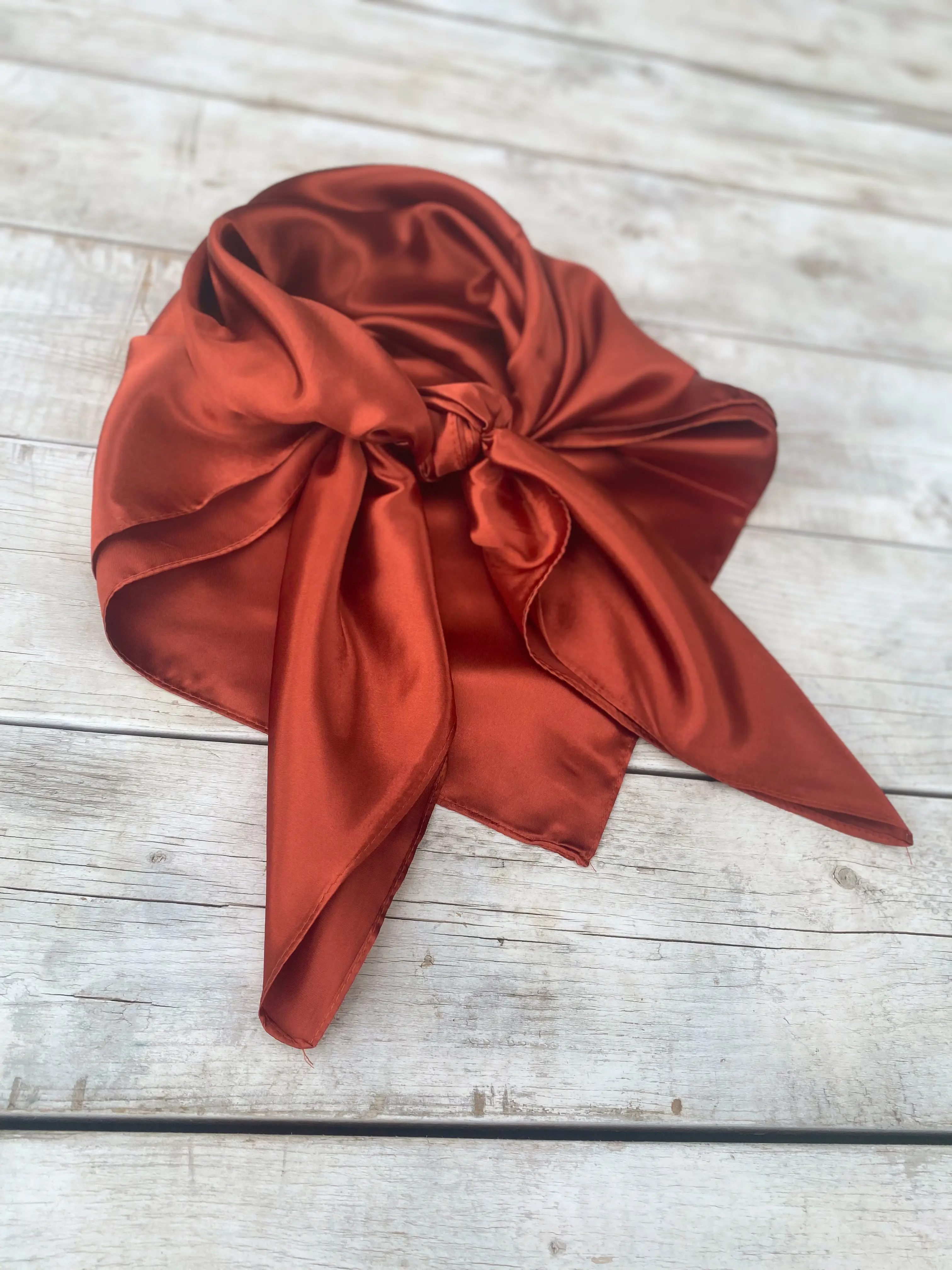 Rust Wild Rag, 35"x 35", Cowboy Wild Rags, Polyester