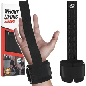 Weight Lifting Straps - 10" Long Wrist Straps for Weightlifting - Padded Neoprene Lifting Straps Gym with Non Slip  Grip Men and Women - Weightlifting Wrist Straps