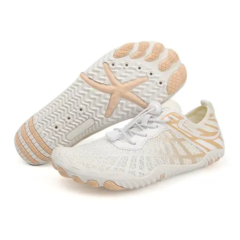 Unisex Sporty Water Shoes - Women's Shoes with Adjustable Strap, Rubber Sole, Textile Upper, Lightweight Breathable Quick-Dry Non-Slip Easy-to-Clean Footwear for Summer Beach Swimming, Outdoor Activities