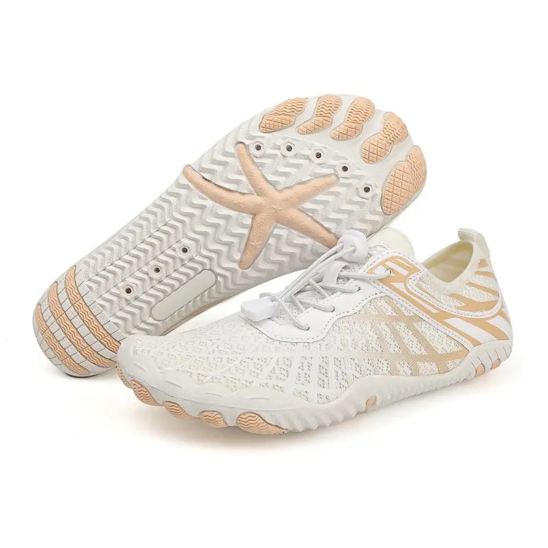 Unisex Sporty Water Shoes - Women's Shoes with Adjustable Strap, Rubber Sole, Textile Upper, Lightweight Breathable Quick-Dry Non-Slip Easy-to-Clean Footwear for Summer Beach Swimming, Outdoor Activities