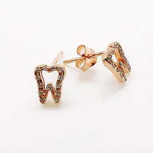 Tiny Tooth Earrings - Solid .925 Sterling Silver