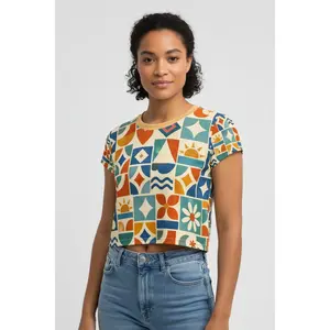 Selaron Print Crop Tee