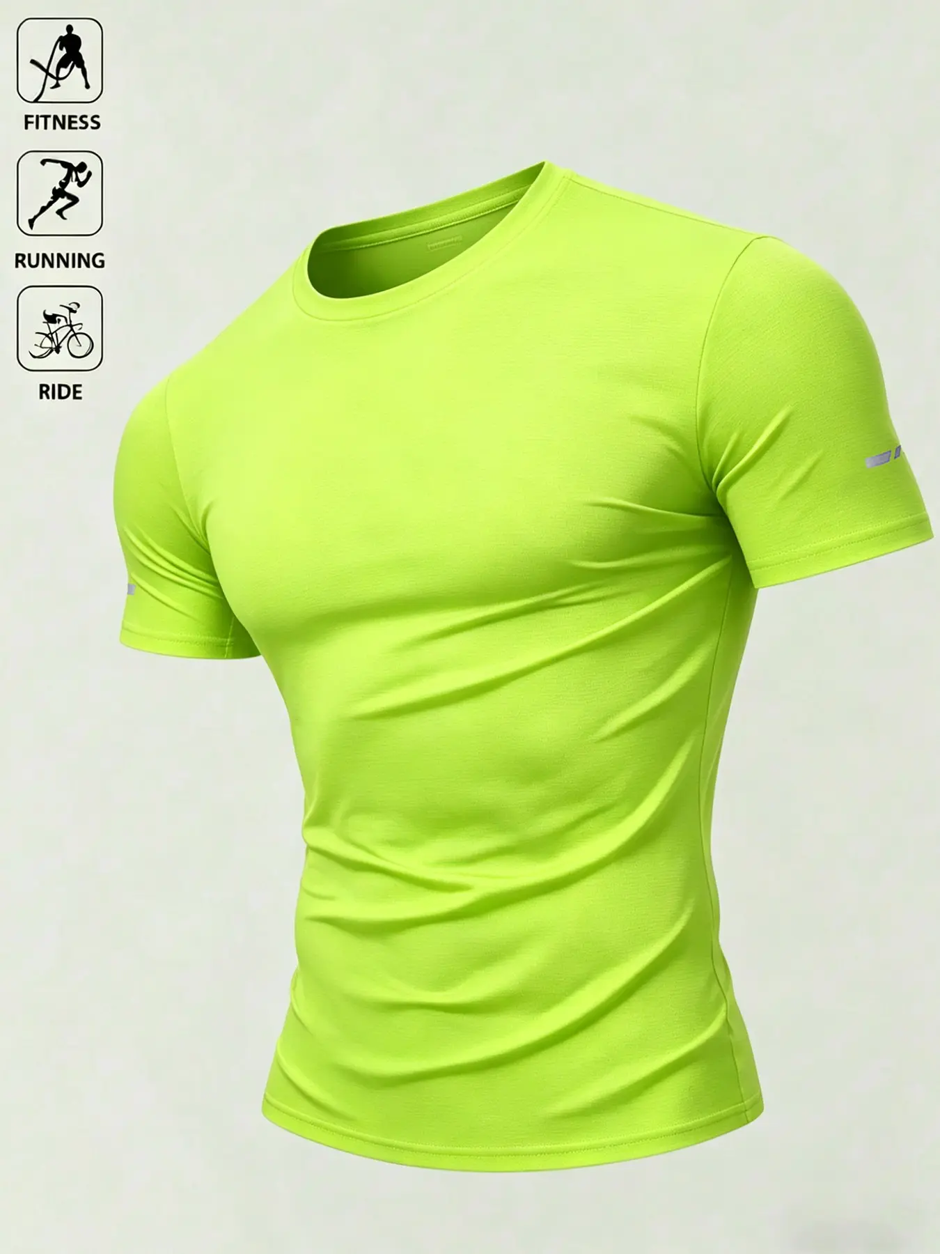 Men's Quick-Dry Compression T-Shirt, Athletic Compression Tee, All-Season Athleisure Tee for Gym, Running, Cycling & Streetwear, Slim Fit, Breathable & Stretchy Multi-Use Top for Daily Casual & Outdoor Activities