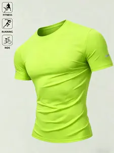 Men’s Quick-Dry Compression T-Shirt | All-Season Athleisure Tee for Gym, Running, Cycling & Streetwear | Slim Fit, Sweat Wicking Breathable & Stretchy Multi-Use Top for Daily Casual & Outdoor Activities Fitness T-Shirt Slim Fit