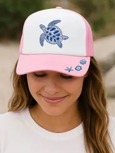 Unisex Baseball Hat with Turtle Shell Design, Adjustable Street Fashion Cap for All Seasons, Perfect Gift for Daily Wear