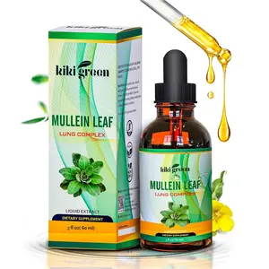KIKI Green Liquid Mullein Leaf Tincture - Herbal Supplement from Mullein Herb for Lung Cleanse, Respiratory Health, Immune Support, Liquid Supplement