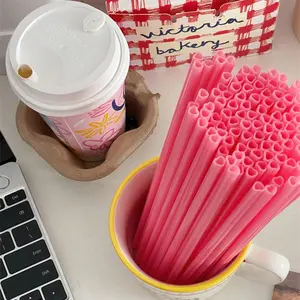50pcs/100pcs Heart Design Straws, Plastic Drinking Straws, Cute Heart Shape, Ideal for Valentine's Day, Birthday Parties, Kitchen, Gifts