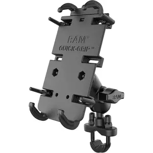Quick-Grip Large Phone Mount with Handlebar U-Bolt Base RAM-B-149Z-A-PD4U with Short Arm for Motorcycle, ATV/UTV, Bike