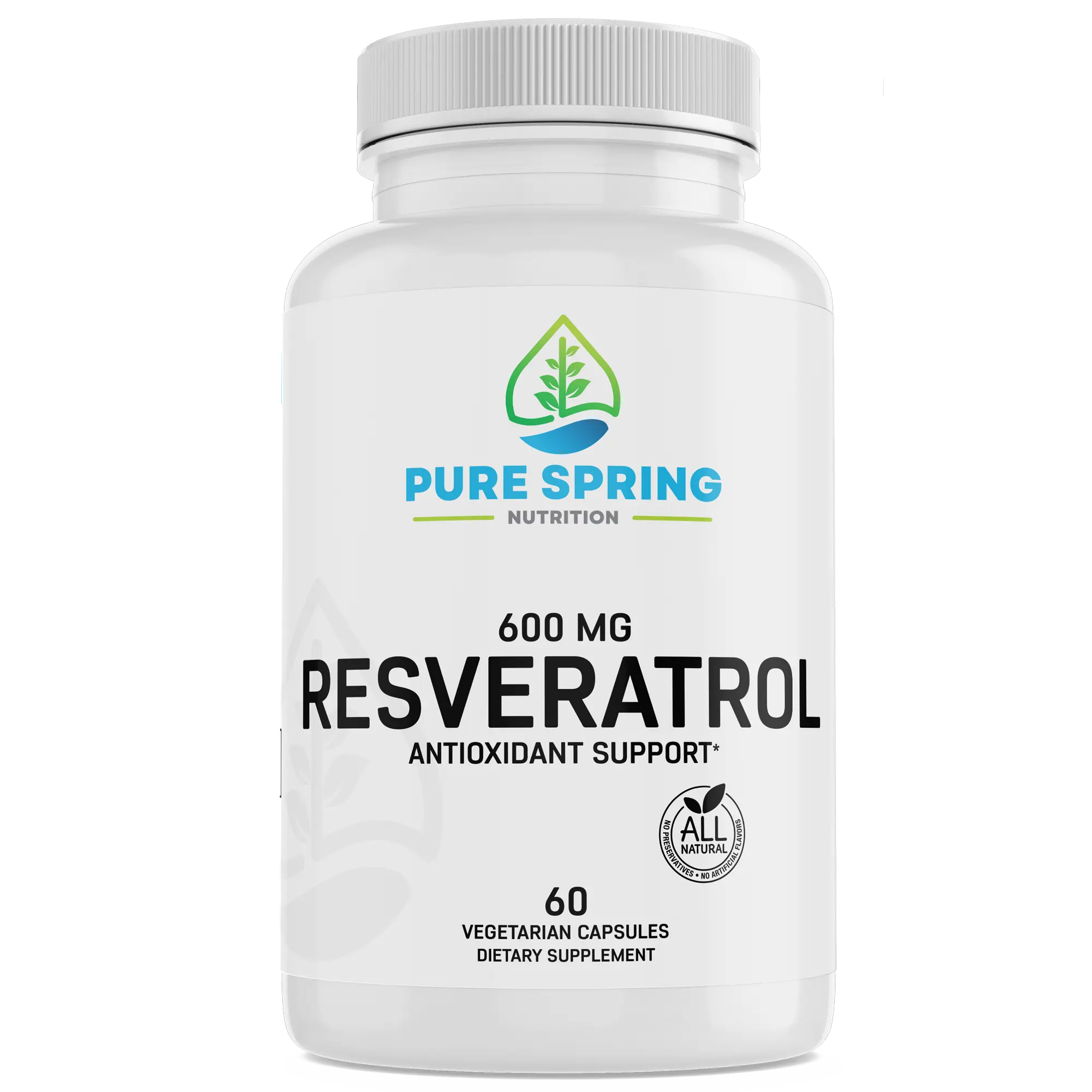 Pure Spring Nutrition - Resveratrol 600mg - Health Supplement Fitness Edible Healthcare Edible Healthcare Dietary resveratrol resveratrol 🍇