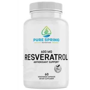 Pure Spring Nutrition - Resveratrol 600mg - Health Supplement Fitness Edible Healthcare Edible Healthcare Dietary resveratrol resveratrol 🍇