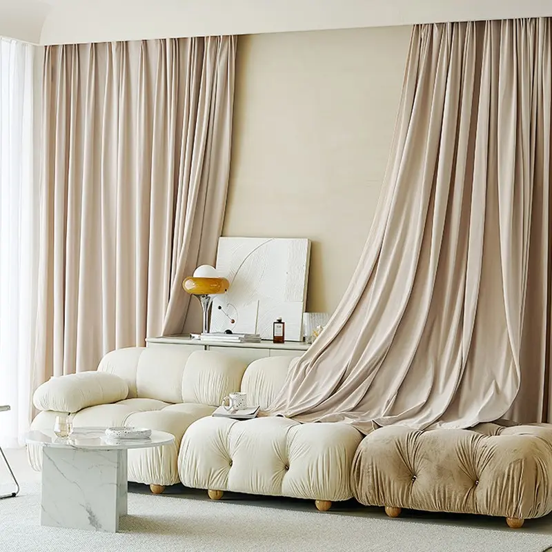 2pcs Soft Velvet Curtains, High Light Blocking, Thermal Insulated Curtain, Living Room Bedroom Hanging Curtains, Noise Reducing Insulation, No Sheer Curtain Included