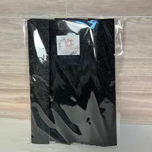 Pre-Cut Self Adhesive Glitter Foam Strips (25) Black