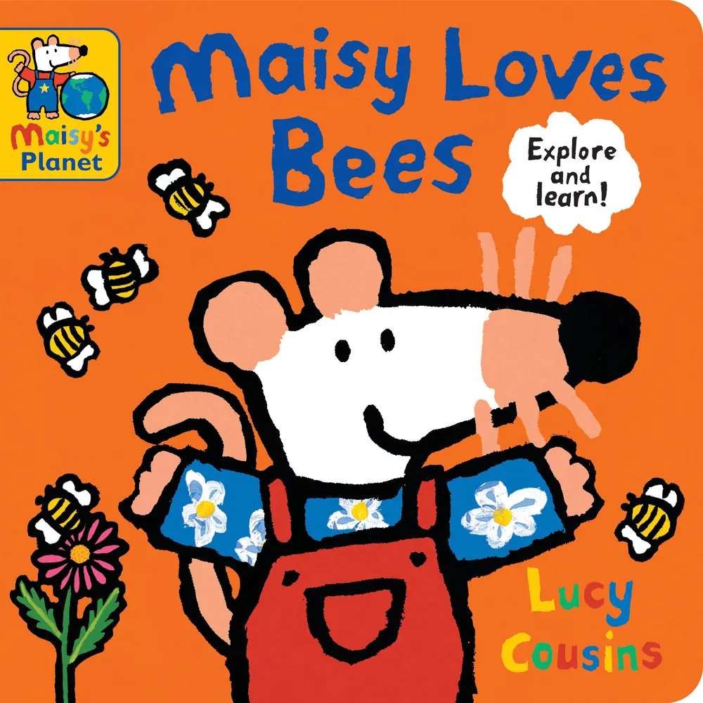 USED Book - Maisy Loves Bees: A Maisy's Planet Book (Educational Board Book on Bumble Bee Pollination for Toddlers and Kids Ages 1-3) by Cousins, Lucy (Board book) - english