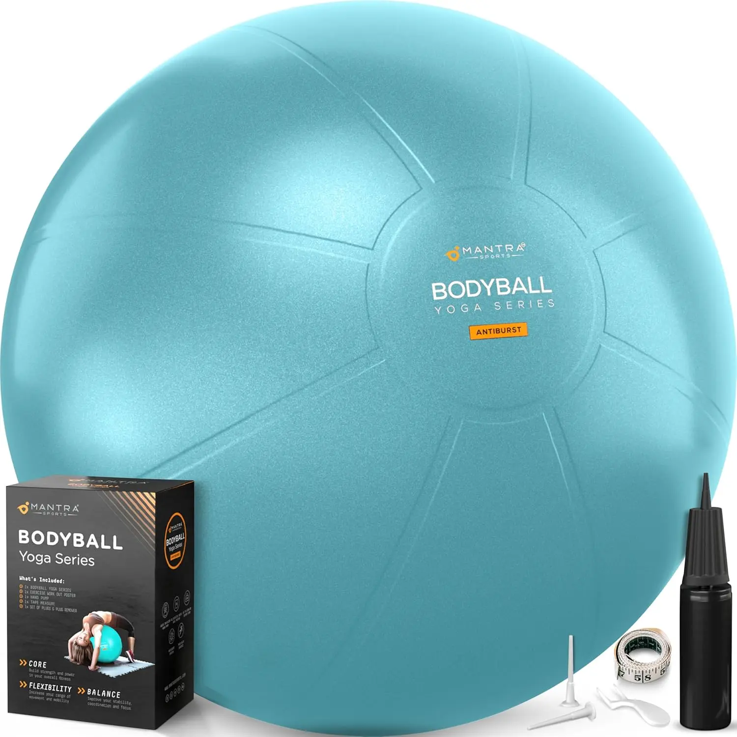 Yoga Ball for Exercise, Pregnancy & Office, Exercise Ball MANTRA SPORTS