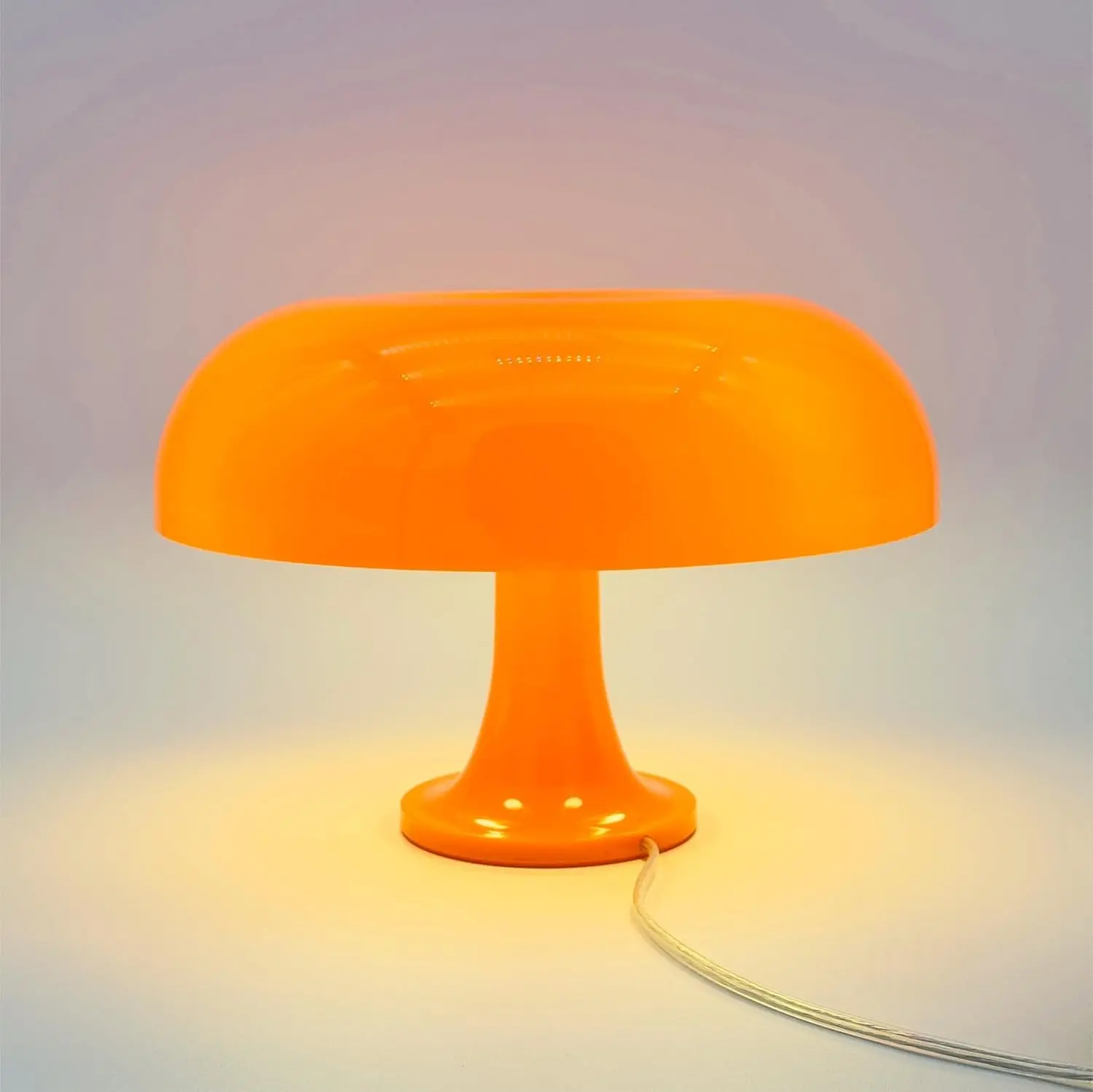 Orange Mushroom Lamp for Room Aesthetic Modern Lighting for Bedroom | Cool Retro Living Room Decor (Orange)