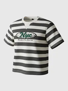 Men's Basic Minimalist Striped Short Sleeve Round Neck Sweater, Casual Classic Fashion Knitwear, Comfortable and Stylish, Daily Wear, Menswear Tops