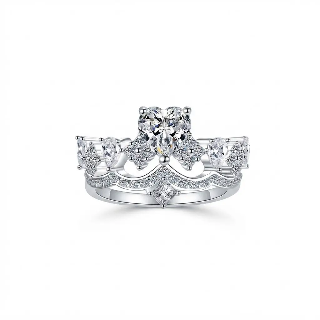 (Lover) 925 Sterling Silver Synthetic Moissanite Wedding Ring,heart cut engagement ring, heart shaped engagement ring, heart solitaire, heart halo ring, romantic heart ring, heart cut stone, heart shaped solitaire
