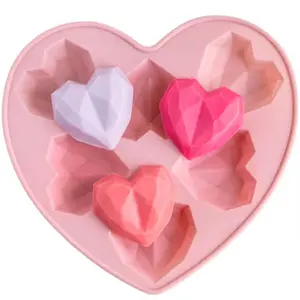 Silicone Heart Shaped Baking Mold, Candy Cake Mold, Ice Cream Mold, Baking Mold, Baking Utensils, Kitchen Supplies