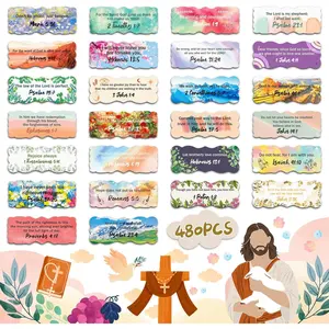 480 count  Verse Stickers Scripture Stickers for Journaling Christian Inspirational Religious  Quote Stickers,  Faith Stickers for Scrapbooking Prayer Board