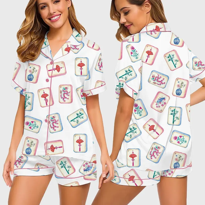 Unwind Studio Hamilton Pajama Set For Women Musical Theater PJs Broadway Inspired Sleepwear Rise Up Pajamas Theater Lover Gift Cozy Lounge Set 100% Polyester Herringbone Satin Lightweight Breathable Ultra Soft Fit Loungewear Chic Womenswear