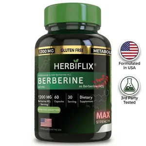 Herbiflix Berberine HCL 1200mg - 60 Vegan Capsules