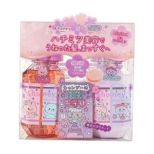 &honey Sakura Limited Edition Shampoo & Conditioner Set - Moisturizing & Repairing with Violet Sakura Scent (440ml+445ml)