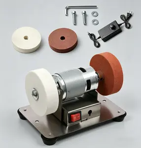 2026Mini Bench Grinder, Electric Benchtop Sander, Electric Multi-Purpose Grinding Machine, Polishing Grinding Machine Small Grinder for Woodworking Knife Making(6.3 * 3.9 * 3.9in)