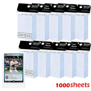 Ultra Clear 1000PCS Card Sleeves Premium Soft Card Protector Sleeves Fit All Standard Size Photocards TCG Game Cards