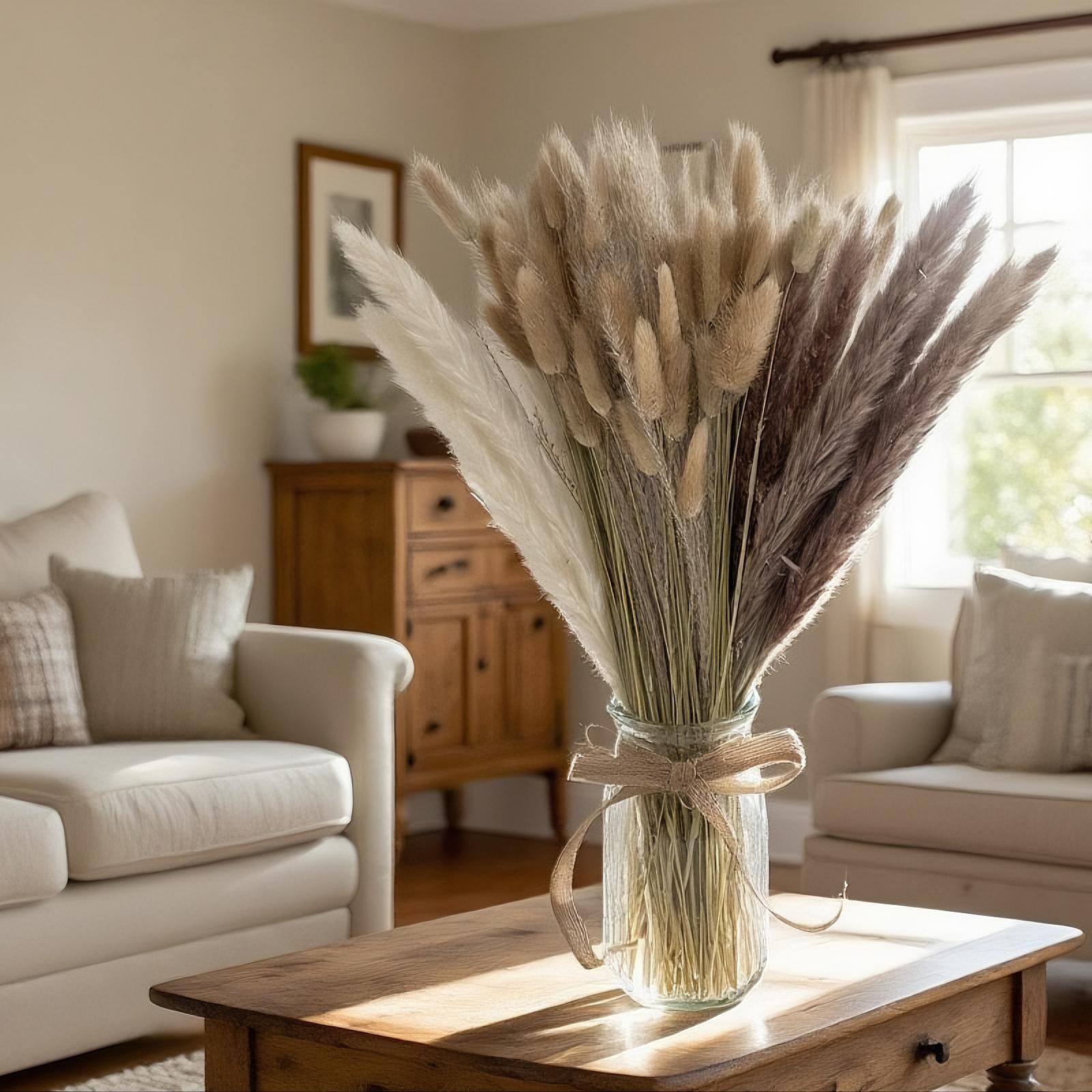 No Water, All Beauty: Dried Grass Bouquet