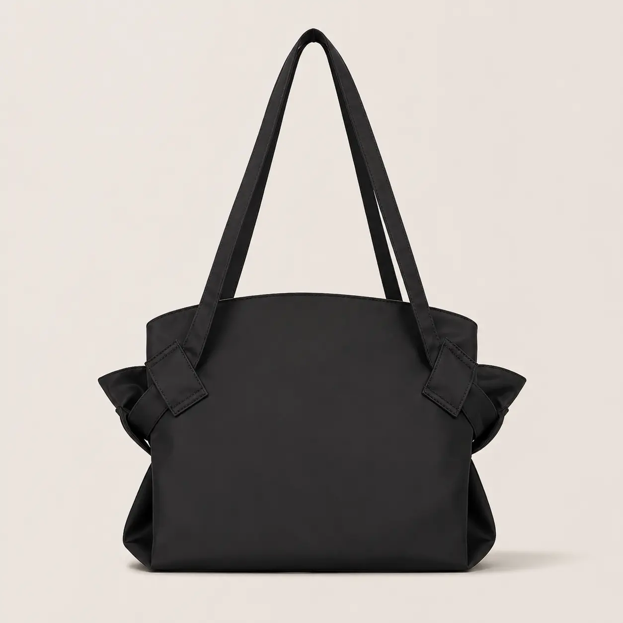 Large Capacity Tote Bag for Women, Soft Leather-Like Shoulder Handbag, Casual Everyday Purse with Long Straps, Folded Side Detail, Roomy Work Travel Shopping Bag, 35 × 39 × 16 cm