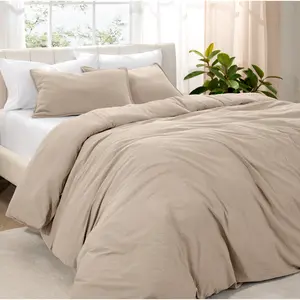 Bare Home Washed Microfiber Duvet Cover & Sham Set