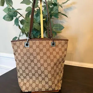 Pre-owned Canvas Tote Bags Gucci bucket tote