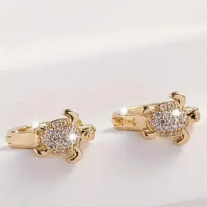 1 Pair Elegant Turtle Earrings, Bohemian Style – Hypoallergenic & Stylish Jewelry