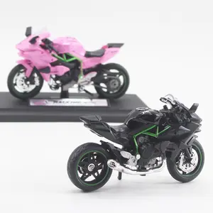 1:18 Kawasaki Ninja ZX-12R Genuine Alloy Motorcycle Model Static Die Casting Toy Collection Model Gift