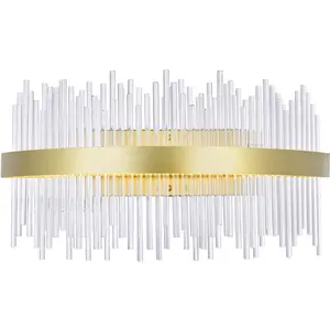 CWI Lighting Genevieve LED 24 inch Medallion Gold Wall Light 1063W24-169