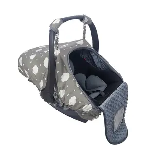 Car seat cover for baby, zip open, window with flap cover, Kick proof, Patent design