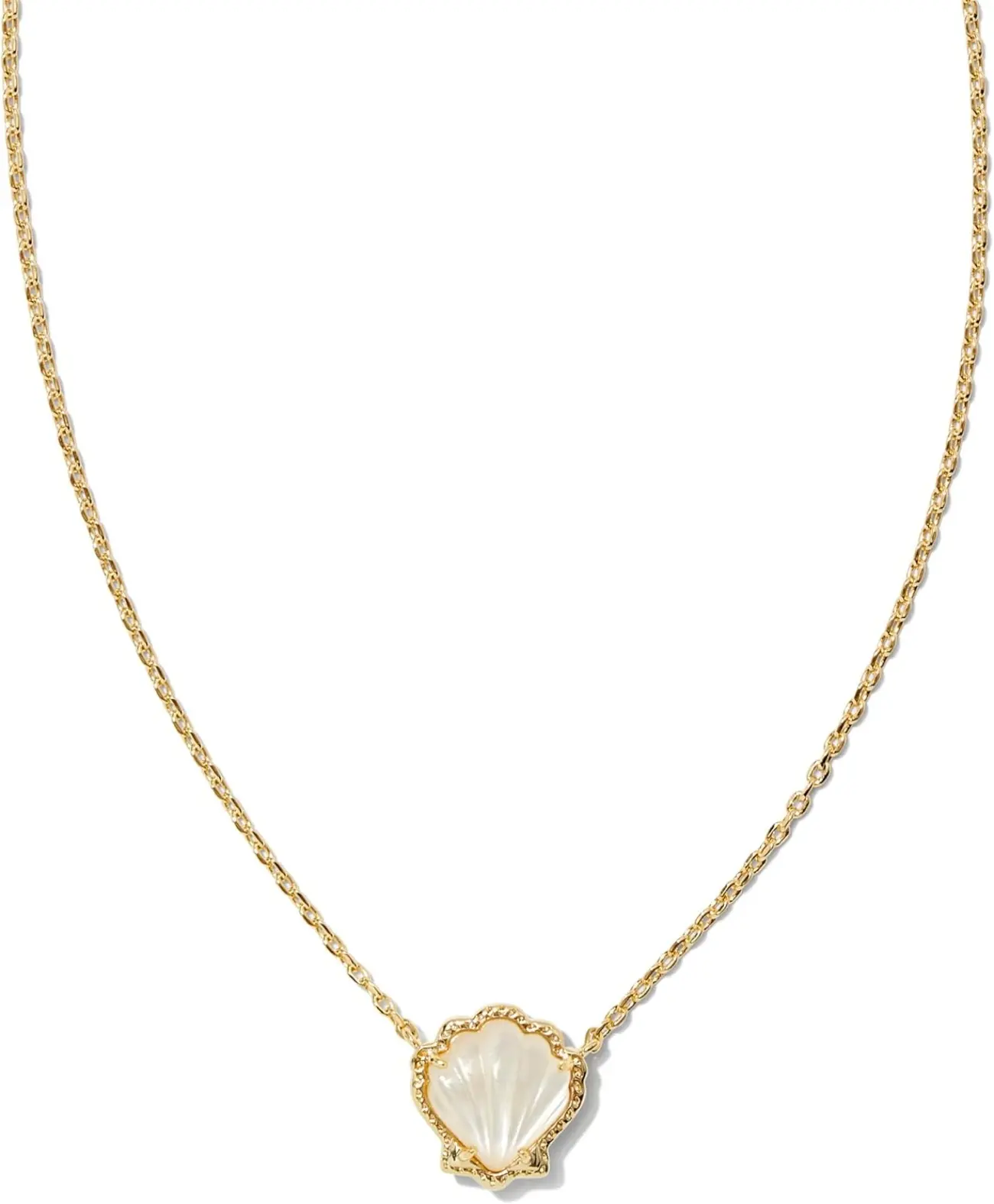 Kendra Scott Brynne Shell Short Pendant Necklace, Fashion Jewelry for Women