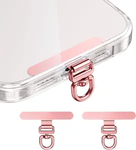 Stainless Steel Phone Tether Tabs - Universal Rust-Proof Lanyard Patches for Cell Phone Straps,Wristbands & Crossbody