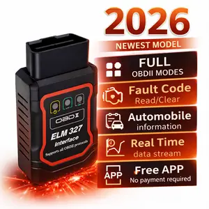 OBD2 Scanner, Automotive Bluetooth Scanner,  full System Diagnostic Tool for iOS & Android, Vehicle Health Check, 6 Maintenance Services, Smog Check, Repair Guide, Performance Test engine inspection