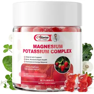 7-in-1 Magnesium Complex Supplement, Potassium Magnesium Gummies with Green Tea Exact, Vitamins D3, K2, C & B6 – Sleep, Muscle, Bone & Electrolyte Support – Sugar-Free, Vegan, 60 Gummies